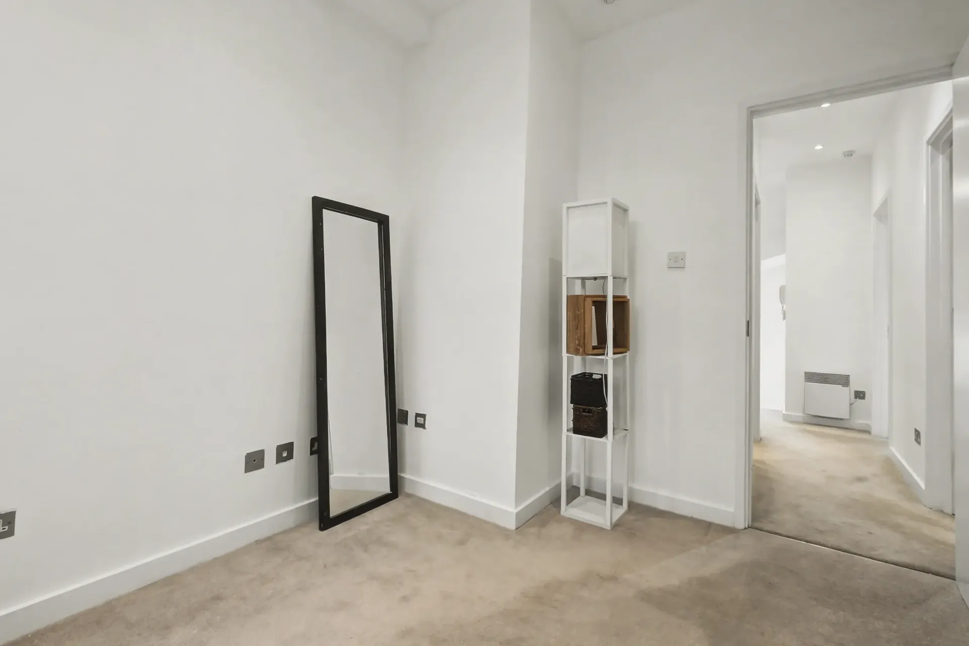 Bedroom opening onto the hallway