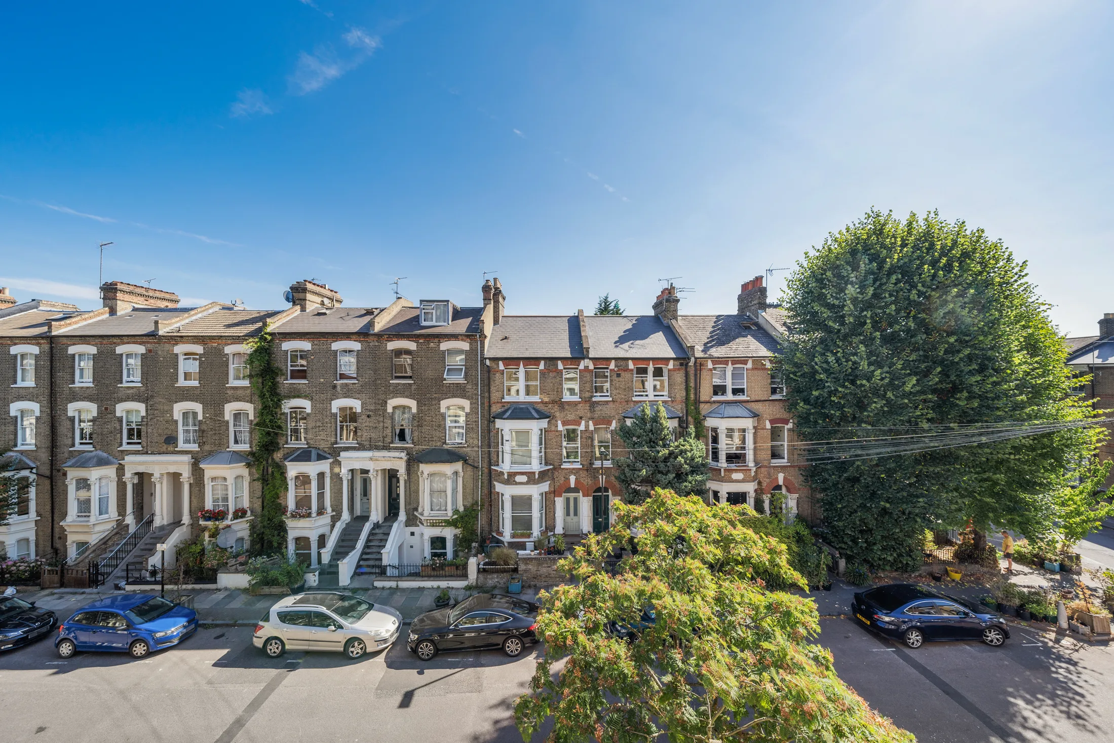 Crayford Road terrace viewed from the street