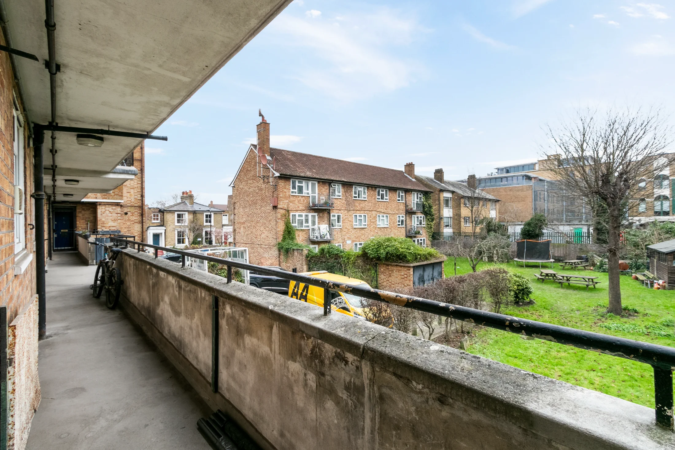 View from the balcony towards surrounding homes