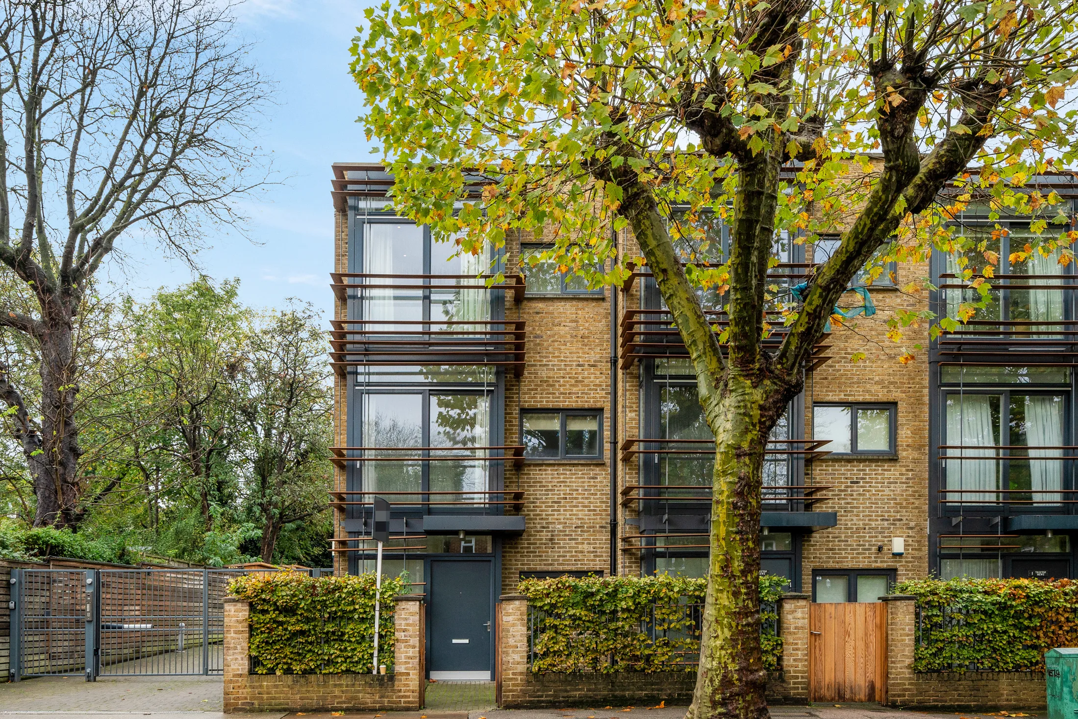 Treetop Mews building viewed from the garden